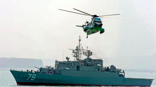 Nav&iacute;o destructor iran&iacute;. Foto de archivo