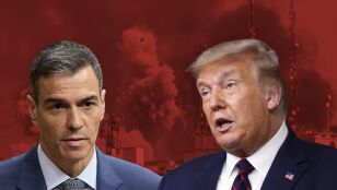 Pedro S&aacute;nchez y Donald Trump