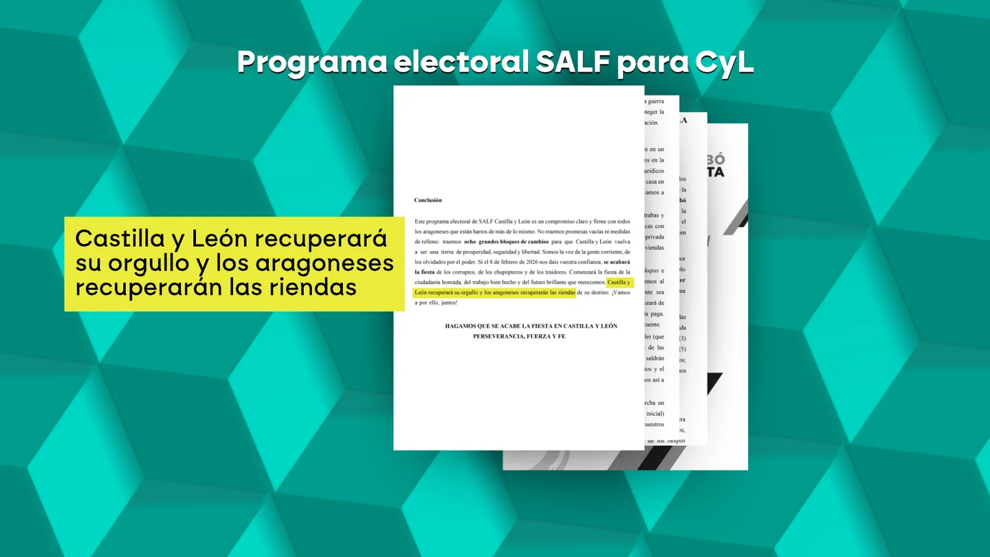 Alvise copia el programa electoral de Aragón para Castilla y León sin cambiar ni las menciones a los aragoneses Alvise copia el programa electoral de Aragón para Castilla y León sin cambiar ni las menciones a los aragoneses