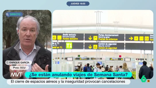¿Podemos cancelar nuestras vacaciones de Semana Santa ante el conflicto en Oriente Medio? El portavoz de OCU responde Enrique García indica que los cambios y cancelaciones dependerán del tipo de contrato que hayamos realizado. Como señala, en algunos billetes de avión sí que se permite mientras que en otros no es posible y perderíamos el dinero.