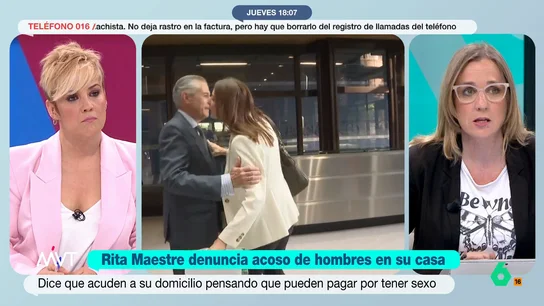 Tania Sánchez, sobre el acoso a Rita Maestre: "No tengo dudas de que quien está detrás tiene una motivación política" La portavoz de Más Madrid ha denunciado que se ha filtrado la dirección de su casa en páginas en las que se ofertan servicios sexuales. Desde hace un año, hombres llaman a la puerta de su casa para solicitar estos supuestos servicios.