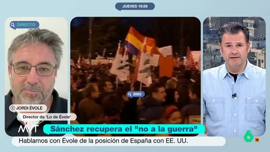 Jordi Évole afirma que sería "un momento mágico" que España ganara el Mundial EEUU: "Sería poesía" La actriz Lola Herrera es la protagonista del próximo programa de 'Lo de Évole'. Además, el periodista también ha hablado sobre Oriente Medio y el conflicto de Estados Unidos con España.