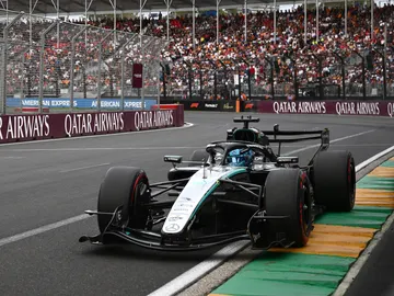 George Russell (Mercedes ), durante la clasificación para el Gran Premio de Australia de Fórmula 1, en el circuito Albert Park de Melbourne George Russell (Mercedes ), durante la clasificación para el Gran Premio de Australia de Fórmula 1, en el circuito Albert Park de Melbourne