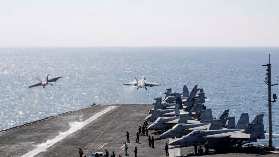 Imagen del portaviones Abraham Lincoln