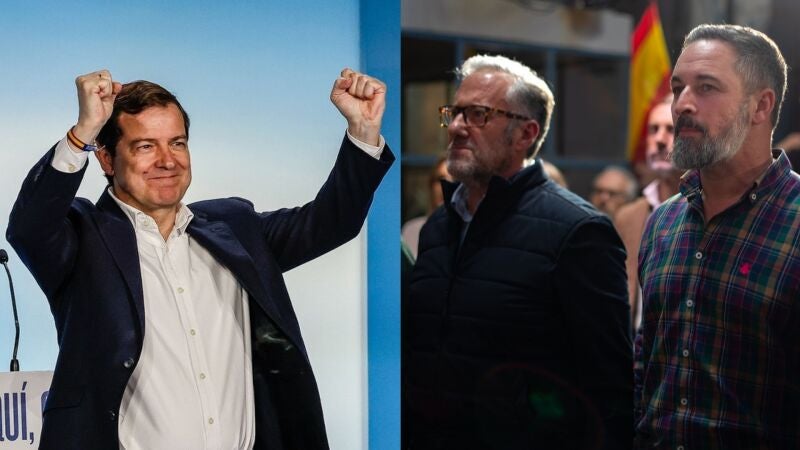 Alfonso Fern&aacute;ndez Ma&ntilde;ueco, Carlos Poll&aacute;n y Santiago Abascal.