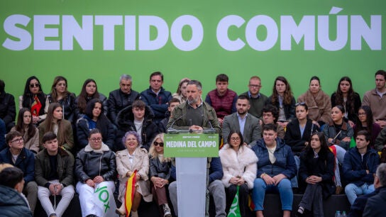 Abascal en un acto de Vox