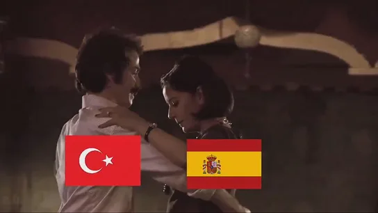 Un meme que representa el hermanamiento generado entre Turquía y España Un meme que representa el hermanamiento generado entre Turquía y España