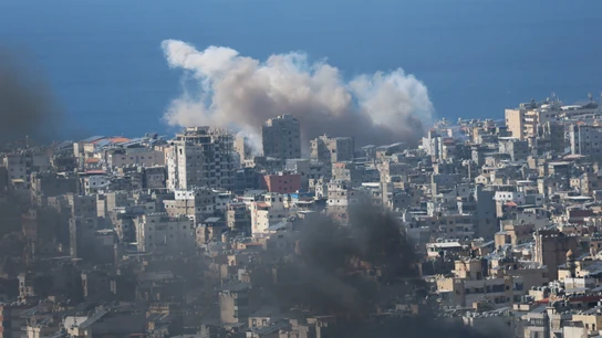 Un ataque aéreo israelí en el barrio de Dahiyeh, en el sur de Beirut, Líbano, el 9 de marzo de 2026. Un ataque aéreo israelí en el barrio de Dahiyeh, en el sur de Beirut, Líbano, el 9 de marzo de 2026.