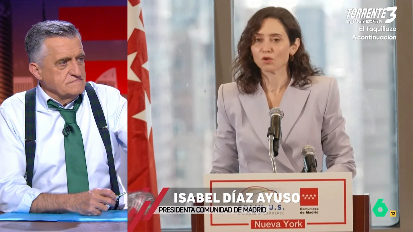 Wyoming, después de que Ayuso visite EEUU por sexta vez: "Es su país favorito junto con Israel y España dentro de España" La presidenta de la Comunidad de Madrid ha viajado hasta Nueva York donde ha manifestado su deseo de fomentar la alianza entre Estados Unidos y España. Además, también ha hecho una reflexión sobre la guerra de Irán.