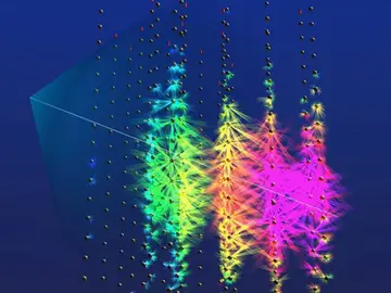 Visualización del 'neutrino' de ultra alta energía que se detectó en el Mediterráneo en 2023 Visualización del 'neutrino' de ultra alta energía que se detectó en el Mediterráneo en 2023