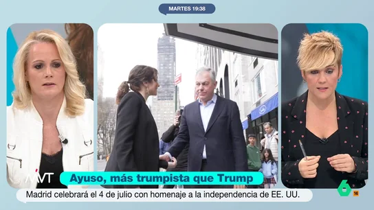 Cristina Pardo, tras anunciar Ayuso que Madrid celebrará el 4 de julio: “Qué manía con meterse en todos los aspectos de la vida...” La presentadora de Más Vale Tarde no entiende que, a pesar de presentarse como una política liberal "sea, de alguna manera, intervencionista en algunos temas".