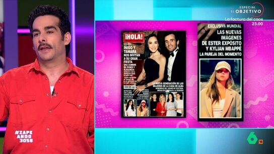 El periodista analiza los reportajes publicados en las revistas 'Hola' y 'Semana' en los que se puede ver las primeras im&aacute;genes de la pareja. En ellas, Exp&oacute;sito y Mbapp&eacute; disfrutan de una cena con vistas a la Torre Eiffel.