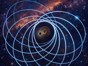 Recreación de un sistema excéntrico formado por un agujero negro y una estrella de neutrones Recreación de un sistema excéntrico formado por un agujero negro y una estrella de neutrones