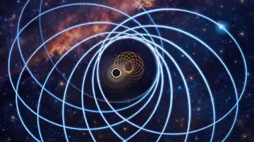 Recreación de un sistema excéntrico formado por un agujero negro y una estrella de neutrones Recreación de un sistema excéntrico formado por un agujero negro y una estrella de neutrones