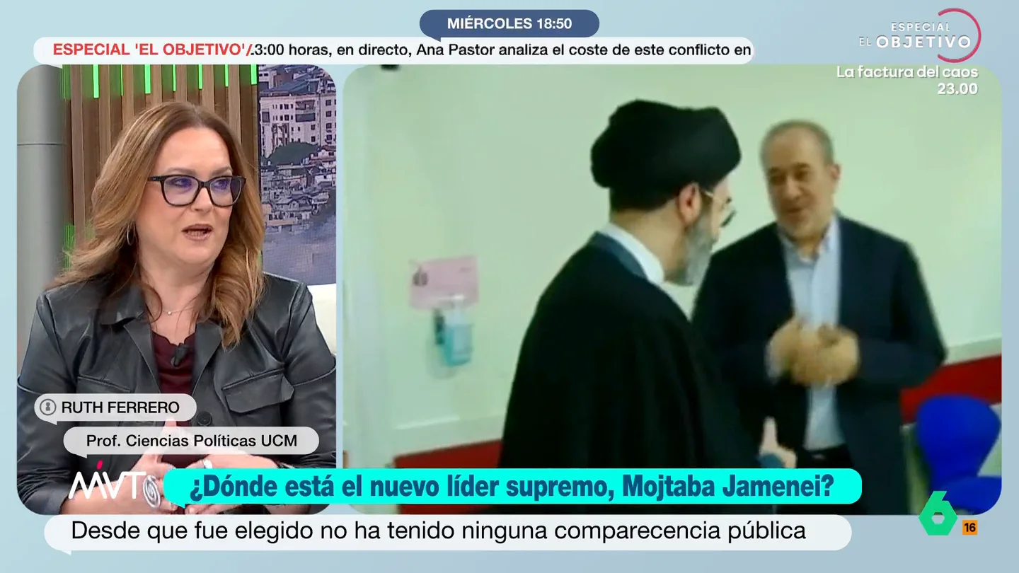 Ruth Ferrero analiza las hipótesis sobre el paradero del hijo de Jamenei: "Una podría tener sentido o las tres a la vez" ¿Está Mojtaba Jamenei herido, escondido por motivos de seguridad o se están reservando el momento adecuado para presentarlo ante la ciudadanía? Ruth Ferrero, profesora de Ciencias Políticas en la Universidad Complutense, lo analiza.