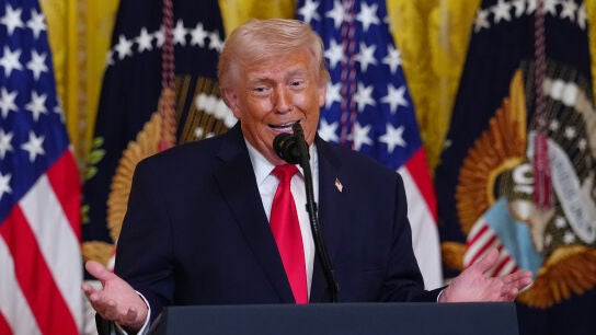 El presidente de Estados Unidos, Donald Trump, durante un discurso