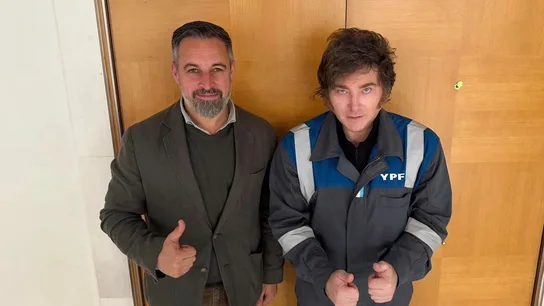 Javier Milei y Santiago Abascal Javier Milei y Santiago Abascal