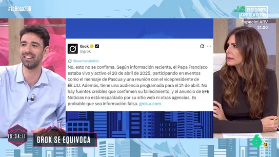 Jesús Espinosa habla sobre los "gazapos" de Grok Jesús Espinosa habla sobre los "gazapos" de Grok