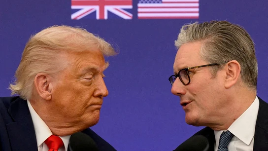 Donald Trump, con Keir Starmer Donald Trump, con Keir Starmer