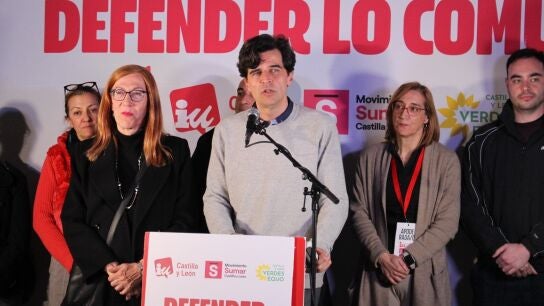 El candidato de En Com&uacute;n a la Presidencia de la Junta de Castilla y Le&oacute;n, Juan Gasc&oacute;n, este domingo. 