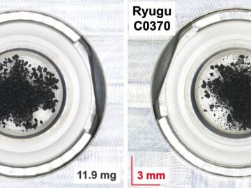 Im&aacute;genes microsc&oacute;picas de muestras de Ryugu