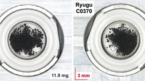 Imágenes microscópicas de muestras de Ryugu Imágenes microscópicas de muestras de Ryugu