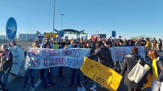 Huelga de profesores en Tarragona.