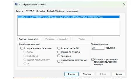 Cambiando la configuración del arranque