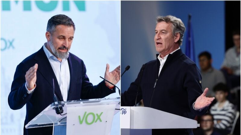 Santiago Abascal y Alberto N&uacute;&ntilde;ez Feij&oacute;o