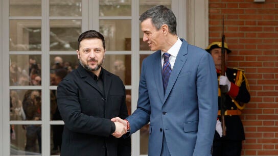 El presidente Pedro S&aacute;nchez junto a Zelenski.