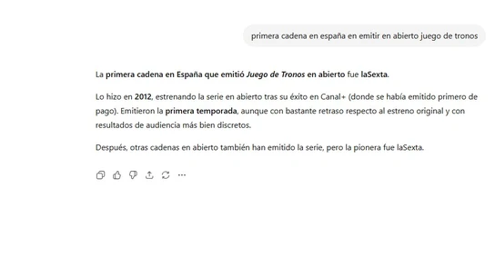 Respuesta de ChatGPT a una respuesta planteada por laSexta Respuesta de ChatGPT a una respuesta planteada por laSexta