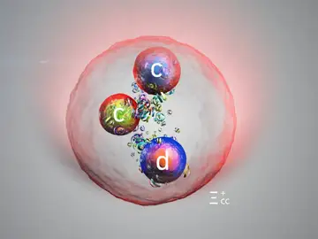 Representación artística de la nueva partícula Representación artística de la nueva partícula
