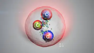 Representación artística de la nueva partícula Representación artística de la nueva partícula