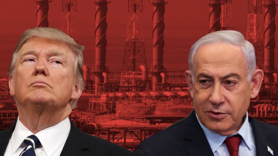 Donald Trump, a la izquierda; Benjamin Netanyahu, a la derecha
