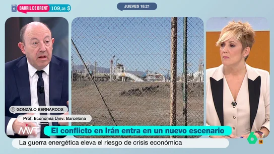 Gonzalo Bernardos detalla el coste económico de la guerra de Irán: "En unos meses, puedes estar en una inflación del 6 o el 7%" El economista indica que, si se destrozan instalaciones petrolíferas, se ve reducida la oferta de gas natural y petróleo lo que puede significar un aumento del coste de la electricidad y el transporte.