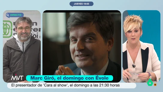 Jordi Évole desvela algunos detalles de la llamada entre Marc Giró y Pedro Sánchez: "Sigue de una manera bastante loca" Marc Giró, uno de los últimos fichajes de laSexta, es el protagonista del próximo programa de 'Lo de Évole'. Entre otras cosas, el periodista va a tener la oportunidad de charlar con el presidente del Gobierno.