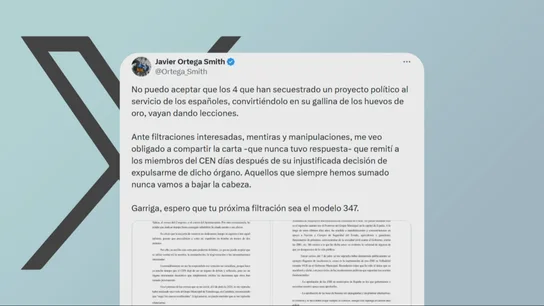 Publicación de Javier Ortega Smith en X contra Vox Publicación de Javier Ortega Smith en X contra Vox