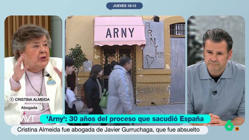 Cristina Almeida recuerda su participaci&oacute;n en el juicio del 'caso Arny': "Me person&eacute; por cortar el da&ntilde;o que se hac&iacute;a a mucha gente"
