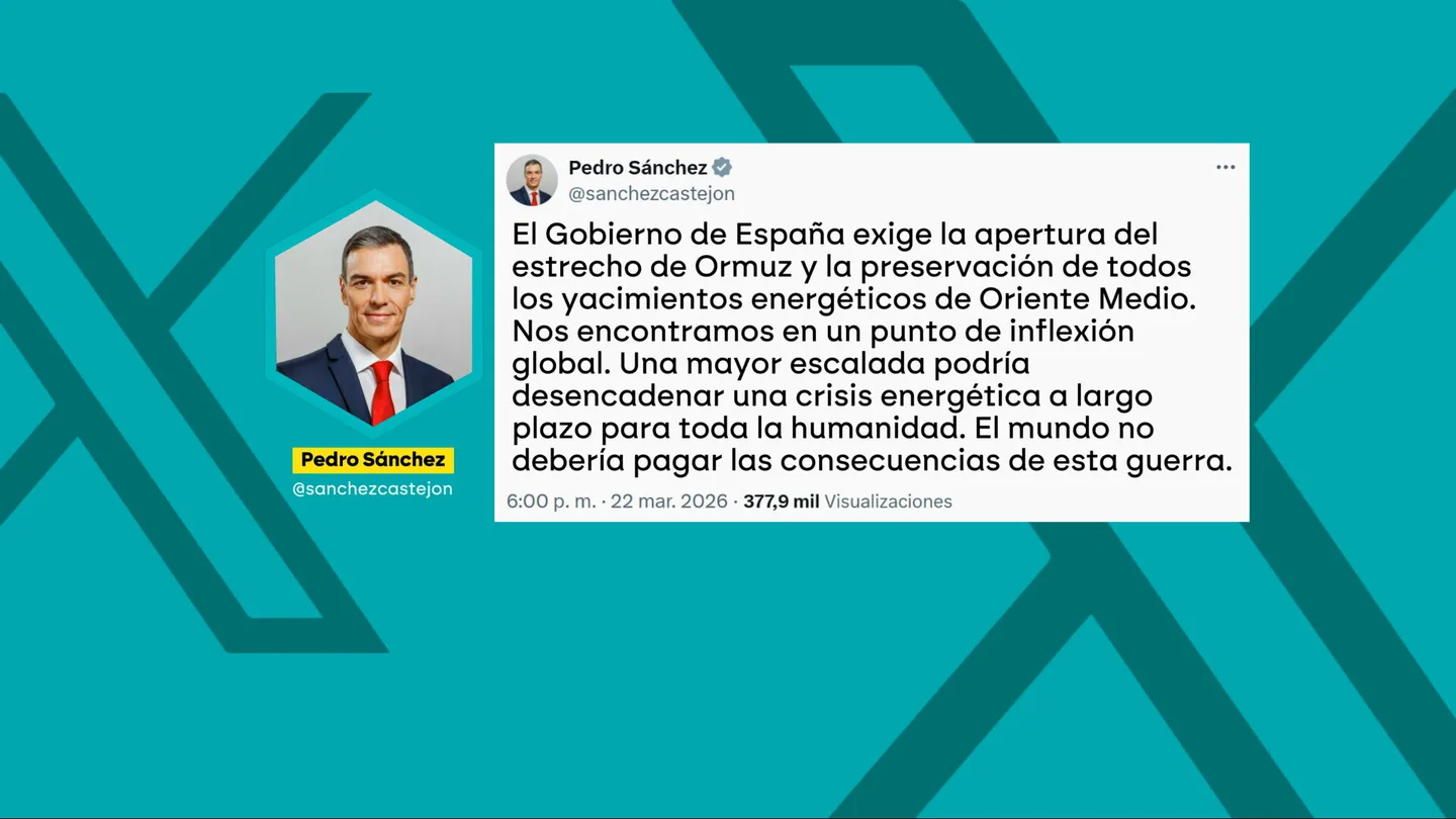 Pedro Sánchez, en redes sociales Pedro Sánchez, en redes sociales