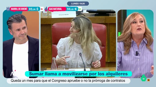 Elisa Beni, sobre la posibilidad de que la derecha vote en contra de congelar los alquileres: "A sus votantes no les importa que se retraten" Yolanda Díaz ha pedido a la gente que se movilice para que se apruebe en el Congreso de los Diputados el decreto anticrisis que permitiría que se prorrogaran los contratos de alquiler.