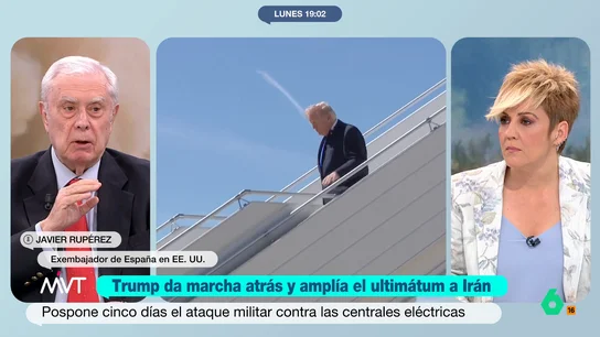 Javier Rupérez afirma que Trump se ha dado cuenta de que el conflicto "no va a ningún lado": "Están perdiendo" El exembajador de España en Estados Unidos considera que el último anuncio del presidente de Estados Unidos puede responder a que la administración Trump tiene constancia de que no van ganando en esta guerra.