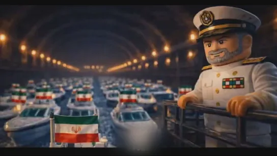 Imagen de la propaganda de Irán al estilo Lego Imagen de la propaganda de Irán al estilo Lego