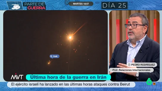 Pedro Rodríguez, tras 25 días de conflicto: "No cabe la menor duda de que es una guerra planteada a largo plazo" El profesor de Relaciones Internacionales afirma que, a pesar de la tregua anunciada por Trump, "la guerra prosigue" debido a que el anuncio del presidente de Estados Unidos solo era aplicable a las instalaciones eléctricas y la infraestructura de Irán.