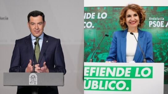 Juanma Moreno y Mar&iacute;a Jes&uacute;s Montero