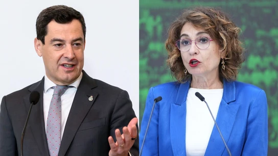 Fotomontaje. Juanma Moreno y María Jesús Montero Fotomontaje. Juanma Moreno y María Jesús Montero