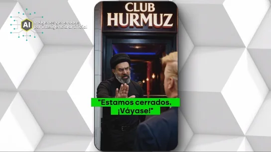 Imágenes generadas por IA que muestran a Mojtaba Jamenei, el nuevo líder supremo de Irán, prohibiendo el paso a Trump. Imágenes generadas por IA que muestran a Mojtaba Jamenei, el nuevo líder supremo de Irán, prohibiendo el paso a Trump.