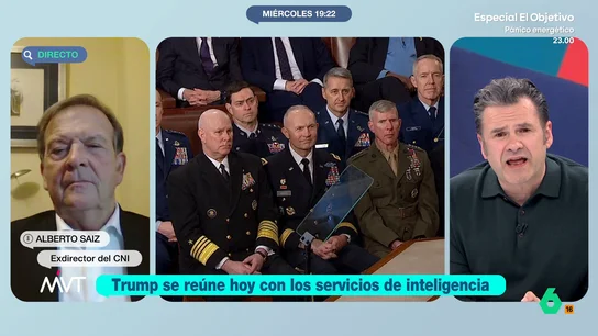Alberto Saiz cree que Trump se va a reunir con inteligencia porque "busca algo": "No creo que anuncie el fin de la guerra" Saiz considera que el presidente de Estados Unidos busca "una justificación, un motivo, un respaldo o algún anuncio que va a hacer posteriormente".