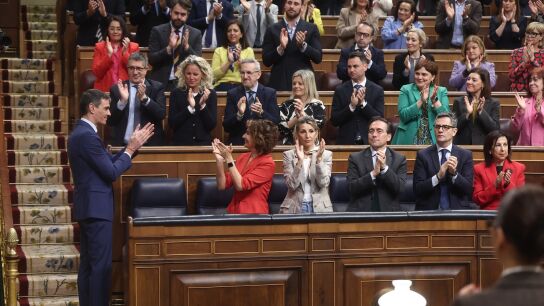 La bancada del Gobierno este mi&eacute;rcoles en el Congreso de los Diputados