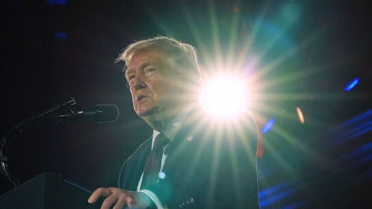 El presidente de Estados Unidos, Donald Trump, durante la cena de recaudaci&oacute;n de fondos del Comit&eacute; Nacional Republicano del Congreso