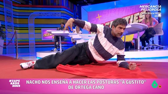 Del 'conejo loco' a 'la caracola invertida': Nacho García enseña cómo hacer la performance de Ortega Cano El torero sorprendía hace unos días con un llamativo 'baile'. Ortega Cano estaba en un evento solidario en la iglesia del padre Ángel y decidía coger un capote para llevar a cabo una serie de extraños movimientos.